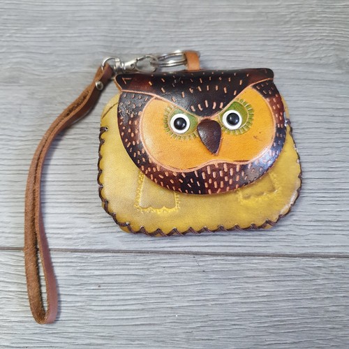 Handmade leather coin purse - leather,