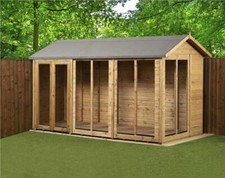 Empire Apex Summerhouse Wooden Shiplap Tongue & Groove 6X12 Double Door 6ft x 12