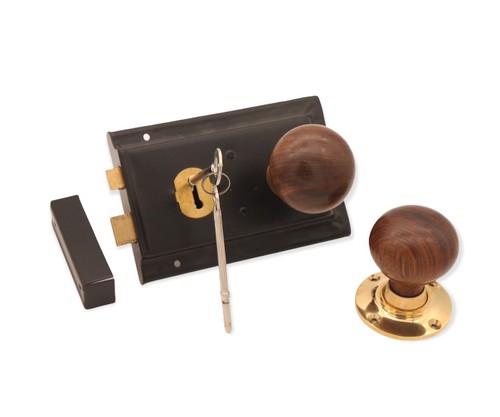 Rim lock wooden - rim,