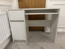 White Desk With Draw, Cupboard