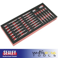 Sealey Premier TRX-Star* Hex Spline Bit Set with Tool Tray 44pc
