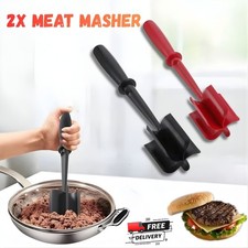 2x Non Stick Mince Meat Masher
