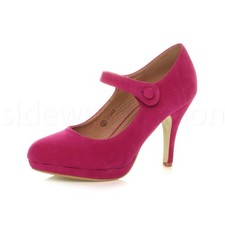 Womens ladies medium high heel
