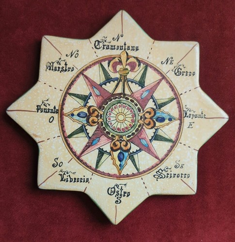 Italian tile compass point - italian,