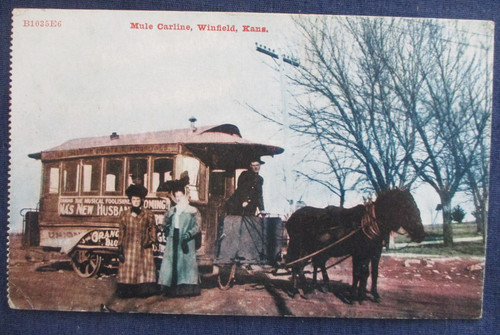 Ca1910 winfield kansas trolley - ca1910,