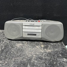 Sony CFS-B21L Stereo Boombox Radio AM FM Cassette Tape Player Recorder Working