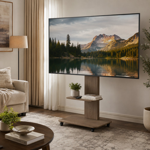 Sturdy wood tv floor - 40"-75",