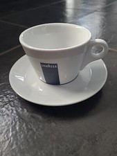 6 New Lavazza Blu Cappuccino Cups AND Saucers. Porcelain Italy