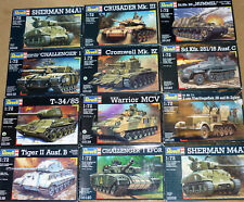 Revell 1/72 & 1/76 scale - large collection of tank / AFV kits - plastic kits