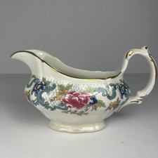 Booths - Floradora - Gravy / Sauce Boat Jug - Floral Pattern w. Gold Edging