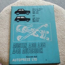 Autobooks  Austin A30 A35 A40 Farina 1,2 1951-67 Owners Workshop Manual H/B