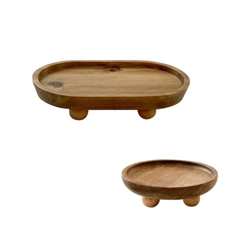 Mini wood riser plant - plant, decor