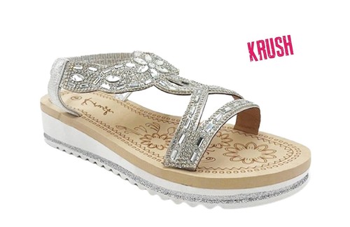 Womens silver diamante - silver,