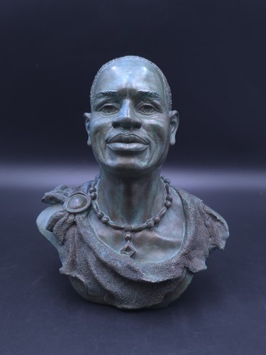Vintage african male polyresin - african,