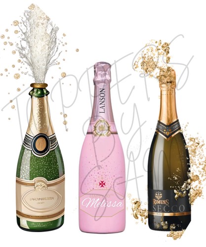 Champagne prosecco rose bottle - champagne,
