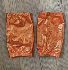 Pro Wrestling Knee Pad Covers Orange Spandex One Size