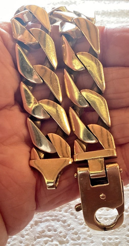 Heavy 9ct yellow - gold,