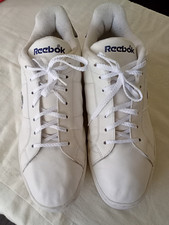 Mens Reebok classic trainers size Uk 11 white leather VGC