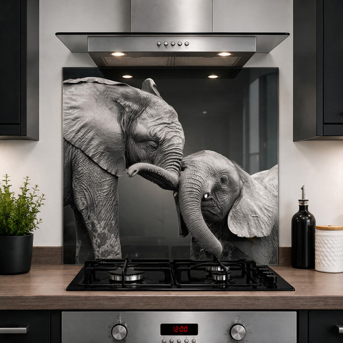Printed glass kitchen - glass,