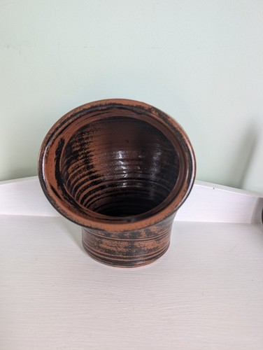 Vintage brown studio pottery - vintage,