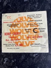 Wolves Unused Ticket V Derby