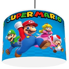 SUPER MARIO BLUE CEILING LIGHT SHADE / TABLE LAMPSHADE   FREE P&P REUSABLE