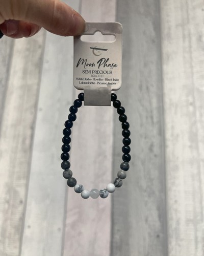 Moon phase semi precious - moon,