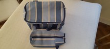 Blue Striped Small Cool Bag and matching Bottle Holder BNWOT