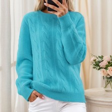 Womes Ladies Jumper Tops Cable Knitted Sweater Long Sleeve Warm WinterCardigans