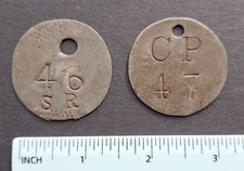 2 x Southern Railway Pay Checks S.R. 46 and CP 47 Crystal Palace