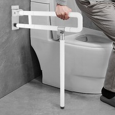 Safety Hand Rail Drop Down Fold Up Disabled Grab For Bath Bathroom Toilet Bar