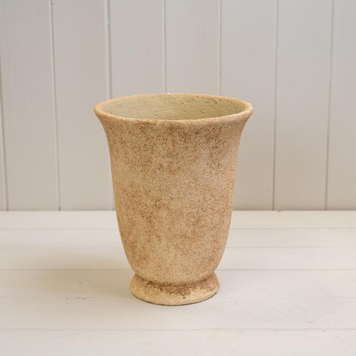 Clay cement urn - clay,