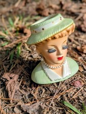 Vtg Inarco Lady Head Vase