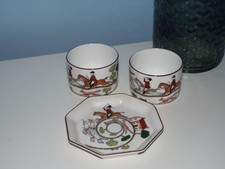 Wedgwood  Hunting Scenes Bone China  Items x 3