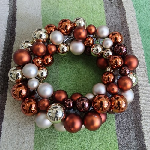 Bauble christmas wreath - wreath, door