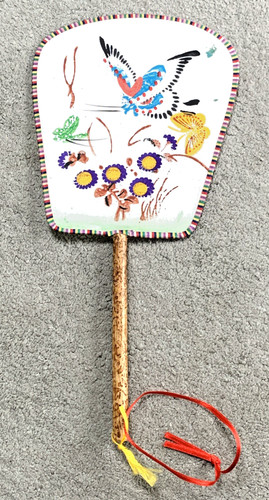 Vintage silk oriental - vintage, paddle