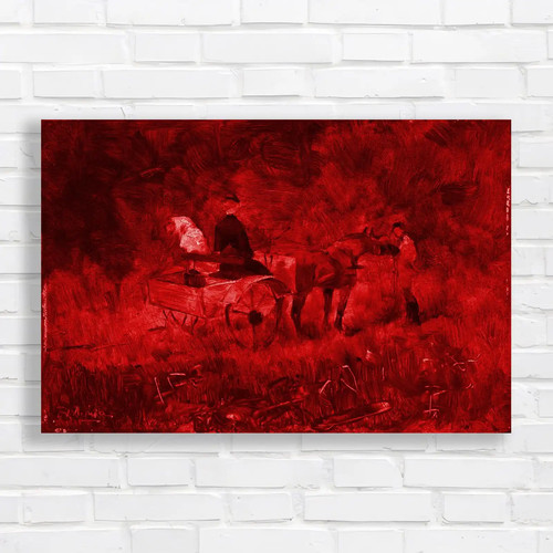 Horse drawn wagon forest - horse-drawn,