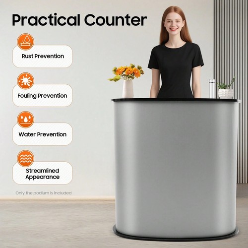 Black portable podium - portable,