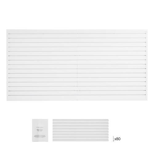 White pvc slatwall panel 8x4 - white,
