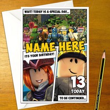 ROBLOX Personalised Birthday Card - mmo multiplayer personalized crafting