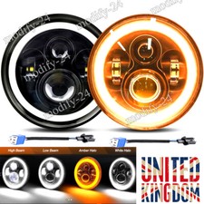 PAIR 7" LED BLACK HALO