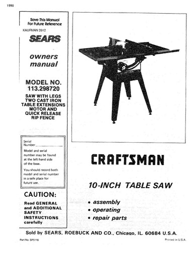 1990 craftsman 113 - 1990, 113.298720