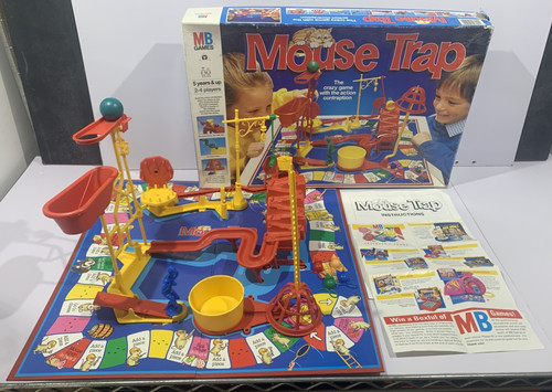 Vintage mouse trap board - mouse, game