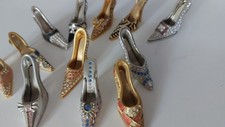  12 Juju Polois Royal Metal Swarovski Miniature Shoes.