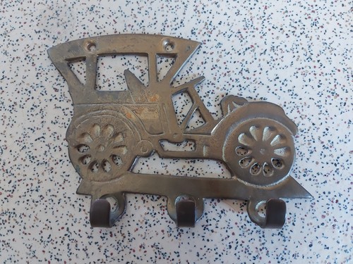Vintage brass key holder - vintage,
