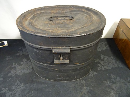 Antique victorian oval - antique, tin