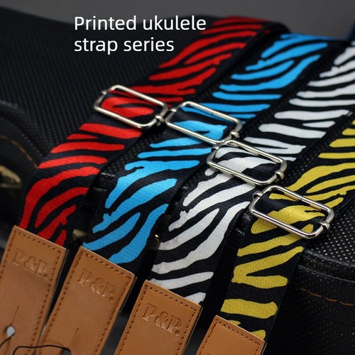 Zebra striped guitar strap - guitar,