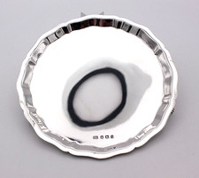 Sterling Silver Salver on feet, 5 3/4 inch diameter, Sheffield 1960