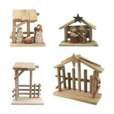 Christmas Nativity Scene Manger Miniatures Party Home Decor Studio Props