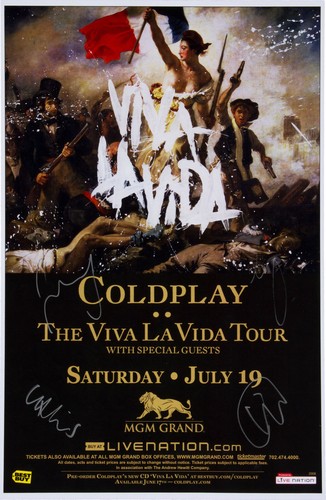 Coldplay signed viva vida - coldplay, 'viva